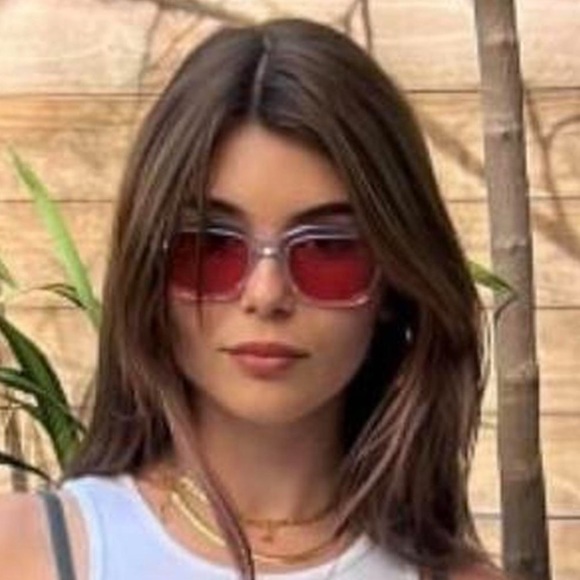 AKILA X SHADOW HILL Red Lens Icicle Clear Sunglasses Limited Edition Dead Stock - Picture 5 of 5